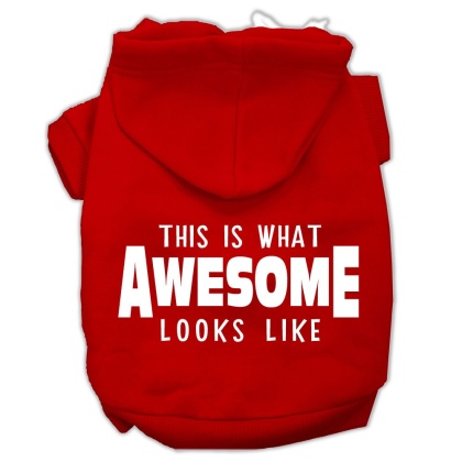 This is What Awesome Looks Like Dog Pet Hoodies Red Size Lg