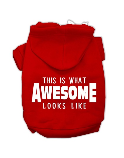 This is What Awesome Looks Like Dog Pet Hoodies Red Size Lg