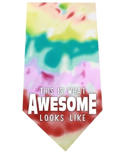 This is what Awesome Looks Like Screen Print Bandana Tie Dye