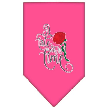 Timeless Tale Screen Print Bandana Bright Pink Large