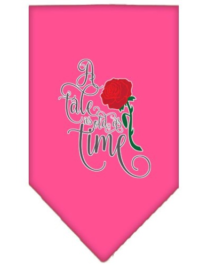 Timeless Tale Screen Print Bandana Bright Pink Large