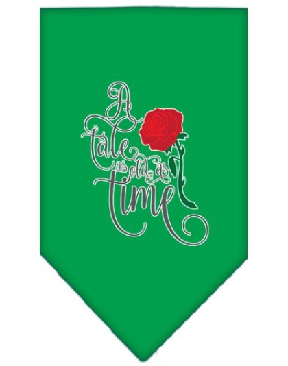 Timeless Tale Screen Print Bandana Emerald Green Large