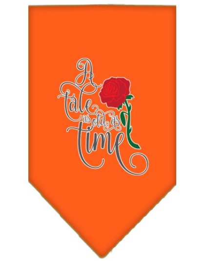 Timeless Tale Screen Print Bandana Orange Large