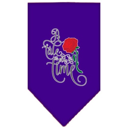 Timeless Tale Screen Print Bandana Purple Large