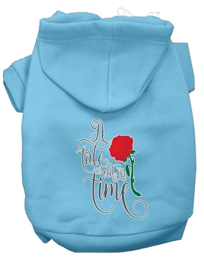 Timeless Tale Screen Print Dog Hoodie Baby Blue L