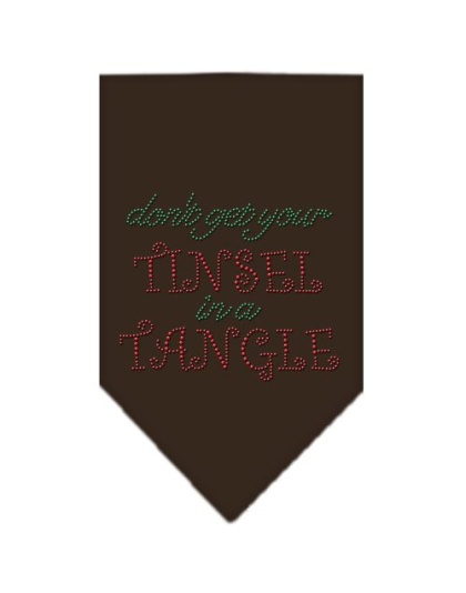 Tinsel in a Tangle Rhinestone Bandana Brown Large