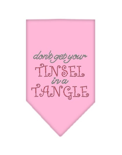 Tinsel in a Tangle Rhinestone Bandana Light Pink Large