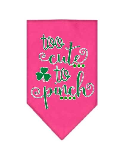 Too Cute to Pinch Screen Print Bandana Bright Pink Large