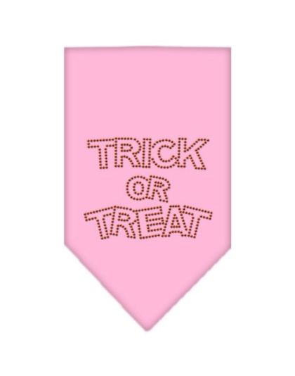 Trick or Treat Rhinestone Bandana Light Pink Large