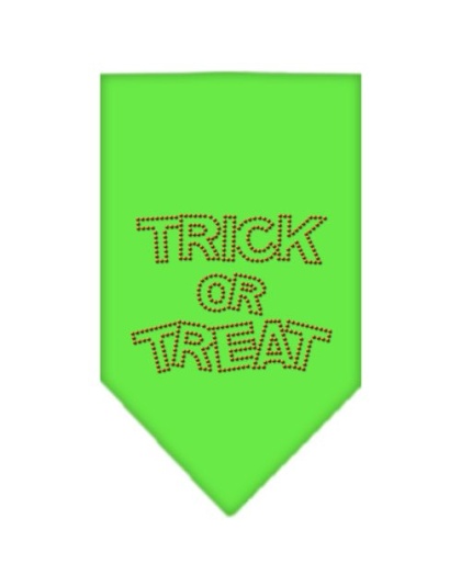 Trick or Treat Rhinestone Bandana Lime Green Large