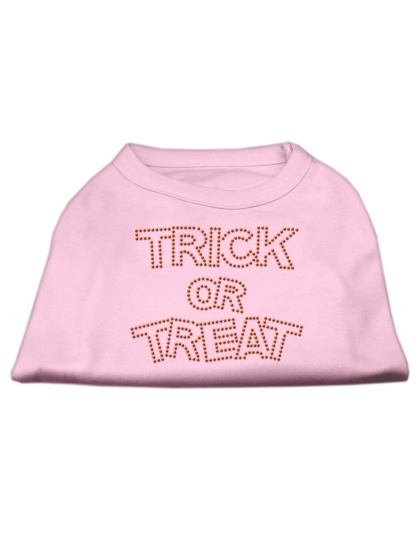 Trick or Treat Rhinestone Shirts Light Pink L