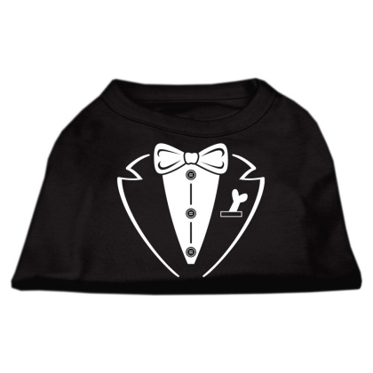 Tuxedo Screen Print Shirt Black Lg