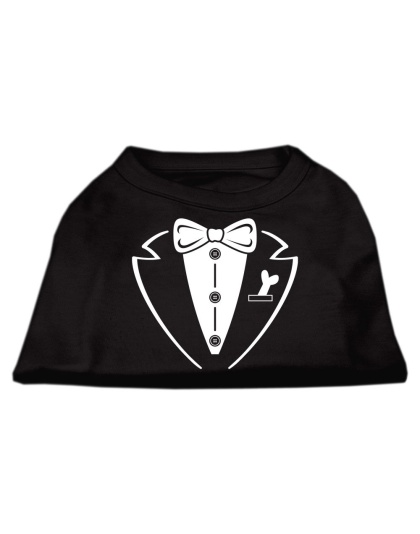 Tuxedo Screen Print Shirt Black Lg