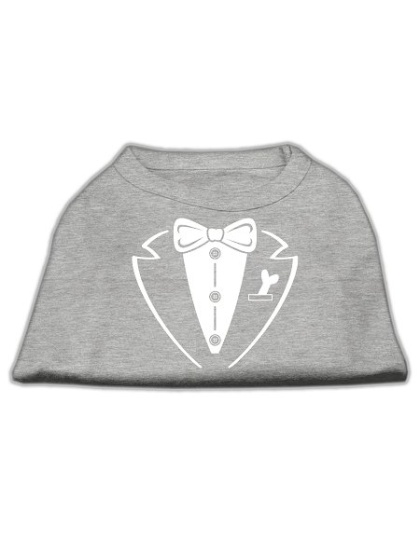 Tuxedo Screen Print Shirt Grey Lg