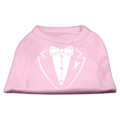 Tuxedo Screen Print Shirt Light Pink Lg