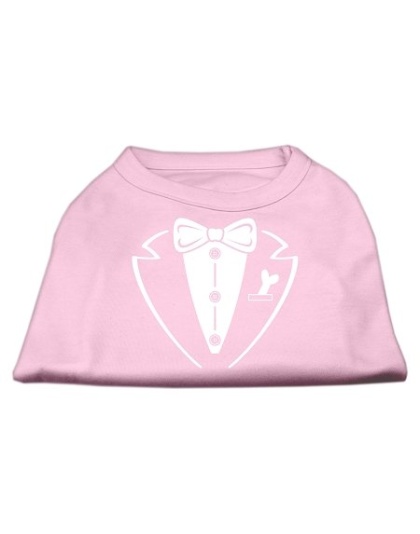 Tuxedo Screen Print Shirt Light Pink Lg