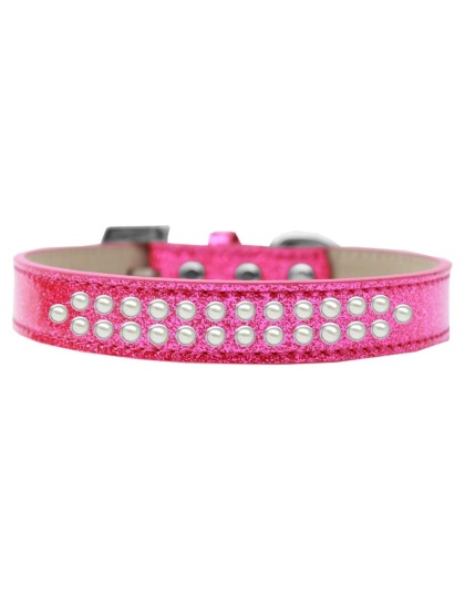 Two Row Pearl Size 12 Pink Ice Cream Dog Collar