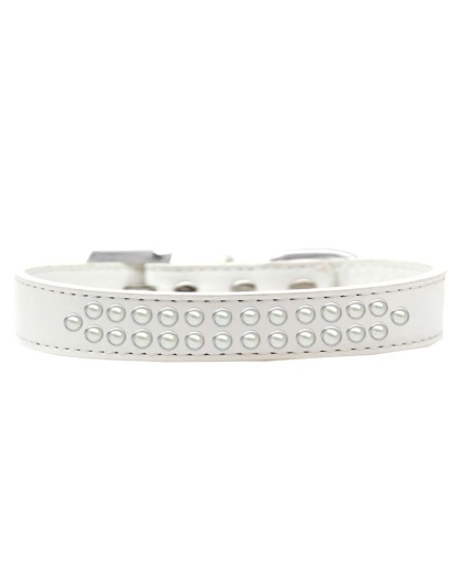 Two Row Pearl Size 12 White Dog Collar