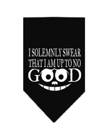 Up to No Good Screen Print Bandana Black Large