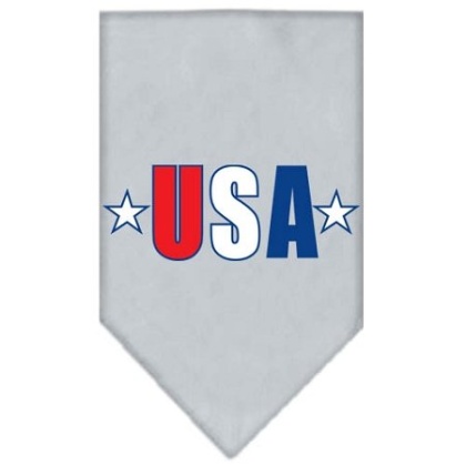 USA Star Screen Print Bandana Grey Large