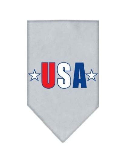 USA Star Screen Print Bandana Grey Large