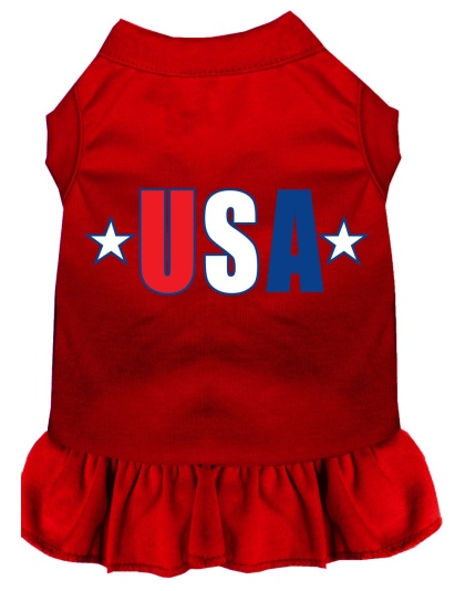 USA Star Screen Print Dress Red 4X (22)