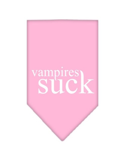 Vampires Suck Screen Print Bandana Light Pink Large