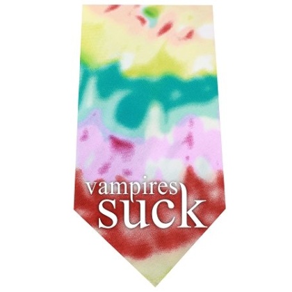 Vampires Suck Screen Print Bandana Tie Dye