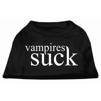 Vampires Suck Screen Print Shirt Black L