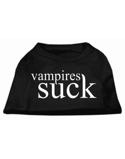 Vampires Suck Screen Print Shirt Black L