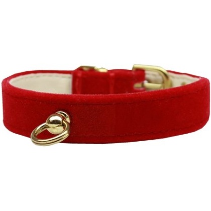 Velvet #70 Dog Collar Red Size 10