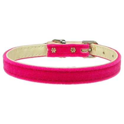 Velvet 3/8" Plain Collar Pink 10