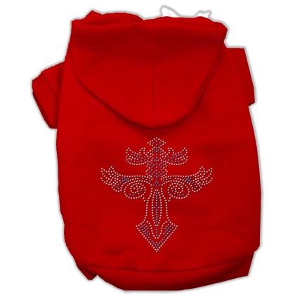 Warrior's Cross Studded Hoodies Red L