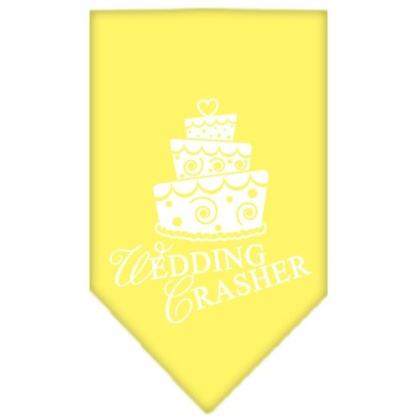 Wedding Crasher Screen Print Bandana Yellow Large