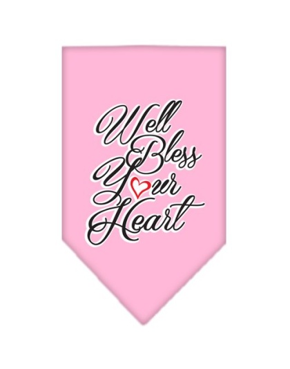 Well Bless Your Heart Screen Print Bandana Light Pink Large