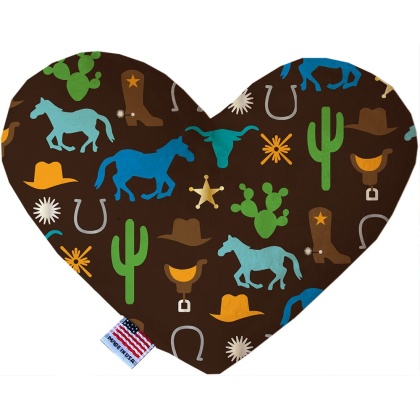 Western Fun 6 inch Canvas Heart Dog Toy