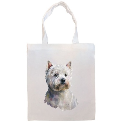 Westie Canvas Tote Bag Style1