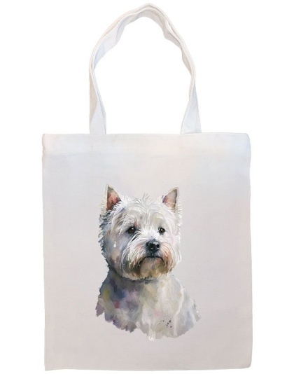 Westie Canvas Tote Bag Style1