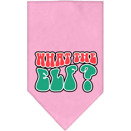 What the Elf Screen Print Bandana Light Pink Size Small
