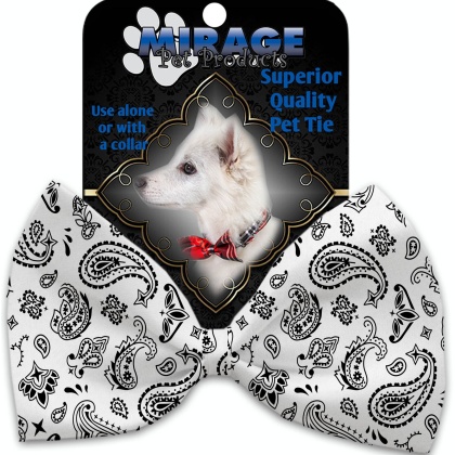 White Western Pet Bow Tie