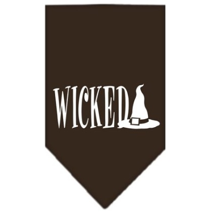 Wicked Screen Print Bandana Cocoa Large