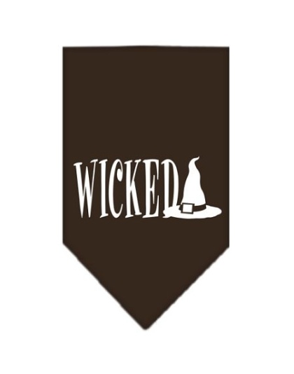 Wicked Screen Print Bandana Cocoa Large