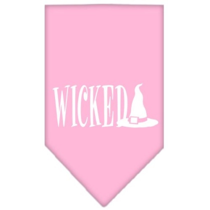 Wicked Screen Print Bandana Light Pink Large