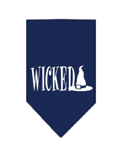 Wicked Screen Print Bandana Navy Blue large