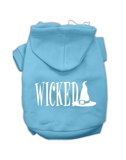 Wicked Screen Print Pet Hoodies Baby Blue Size L