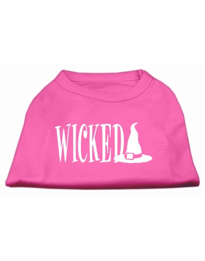 Wicked Screen Print Shirt Bright Pink L