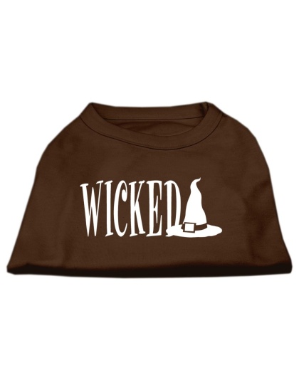 Wicked Screen Print Shirt Brown Lg