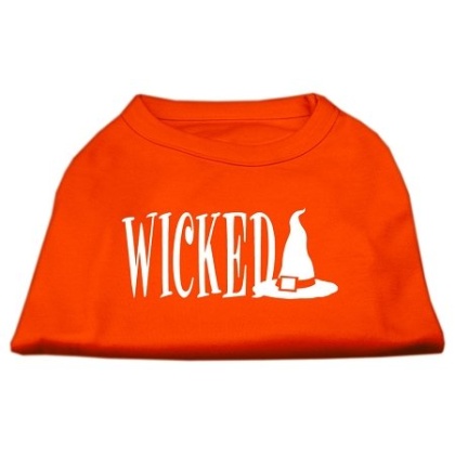 Wicked Screen Print Shirt Orange Lg