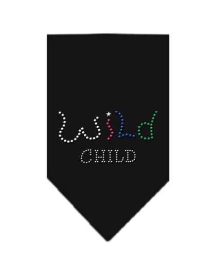 Wild Child Rhinestone Bandana Black Large