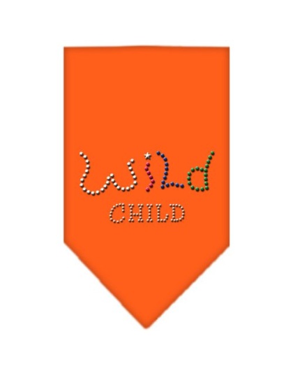 Wild Child Rhinestone Bandana Orange Large